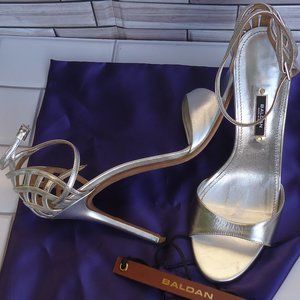 SIZE 8.5. BALDAN GREGORY'S ancle strap leather pump sandals/shoes.